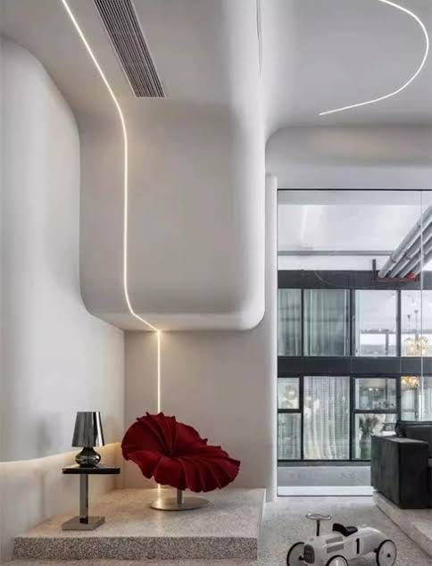 Flexible recessed led profile