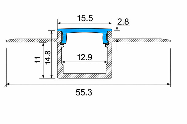 Flexible Plaster-In LED Profile for Curved Ceilings & Walls