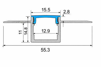 Flexible Plaster-In LED Profile for Curved Ceilings & Walls