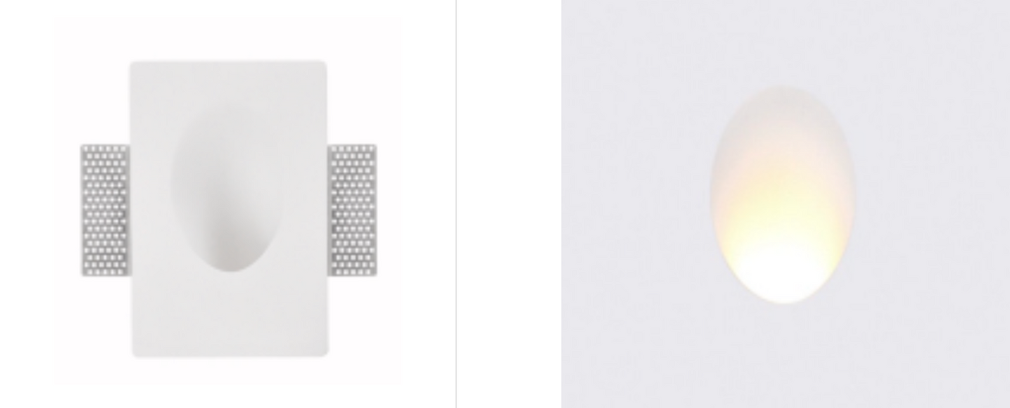 Fira Recessed Trimless Recessed Plaster Wall light