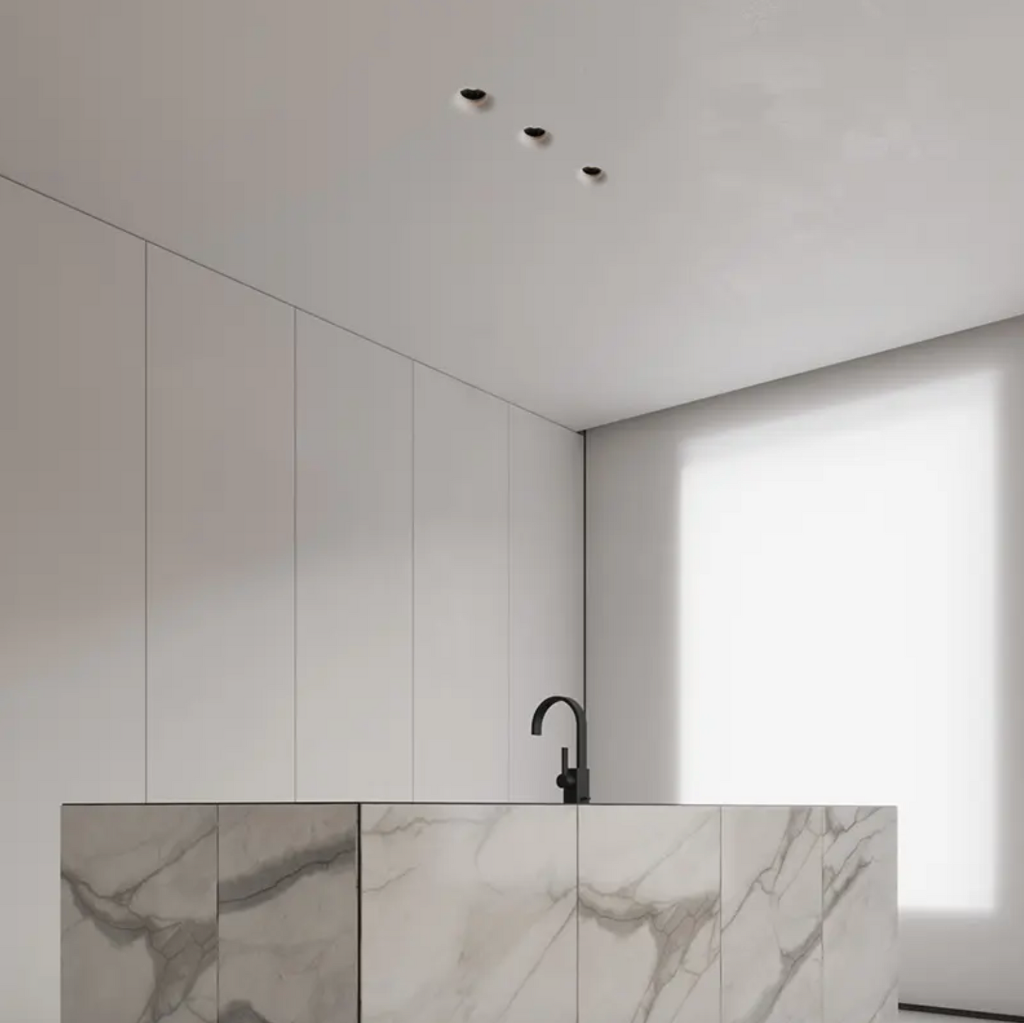 Aris Single Trimless Recessed  Plaster downlight