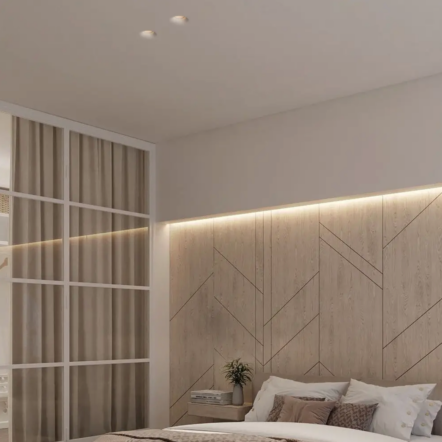 Aristea Double Trimless Recessed Plaster downlight