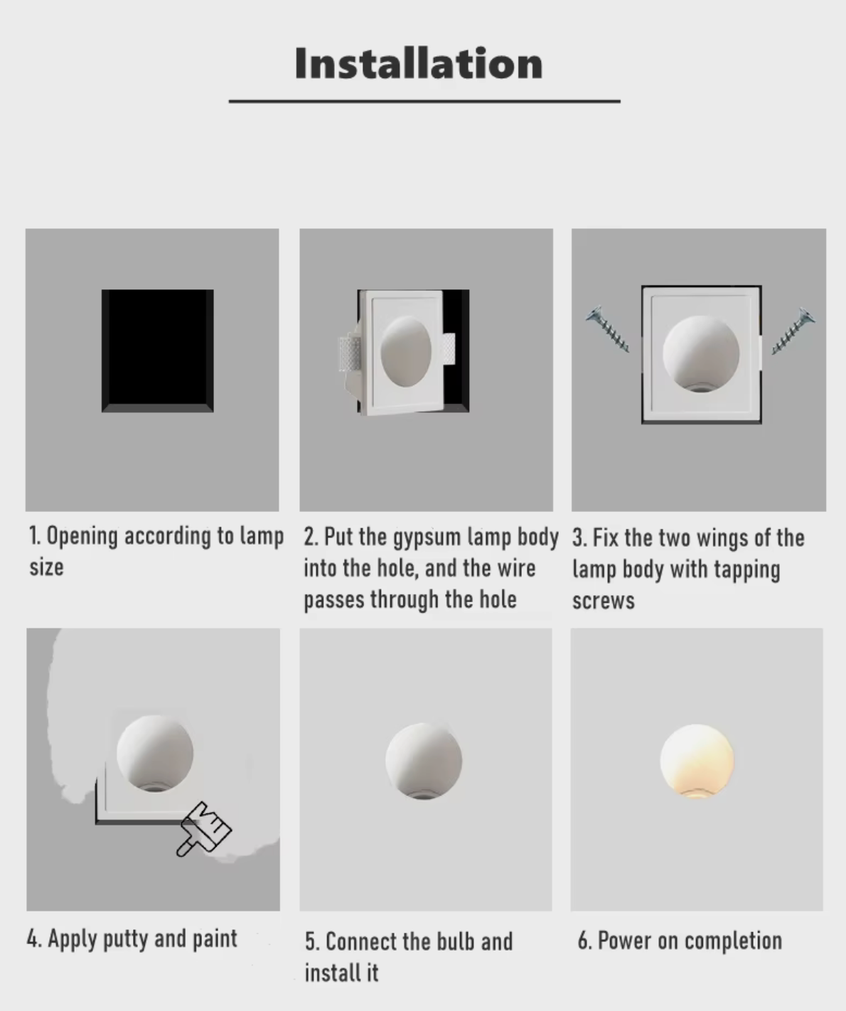 Fira Mega   Recessed Trimless Plaster Wall Light