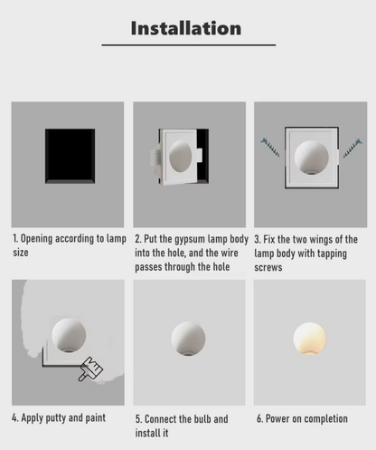 Fira Mega   Recessed Trimless Plaster Wall Light