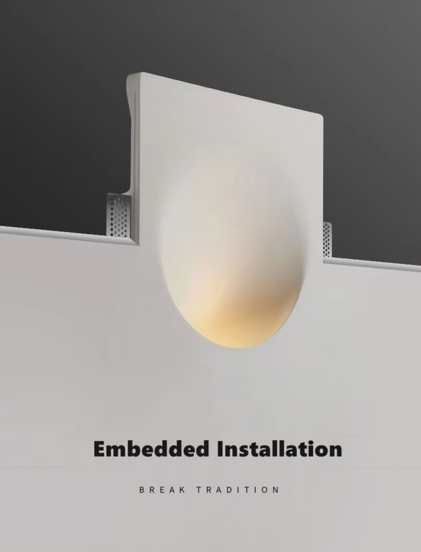Fira Mega   Recessed Trimless Plaster Wall Light