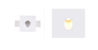 Fira Mini Recessed Trimless Plaster Wall light