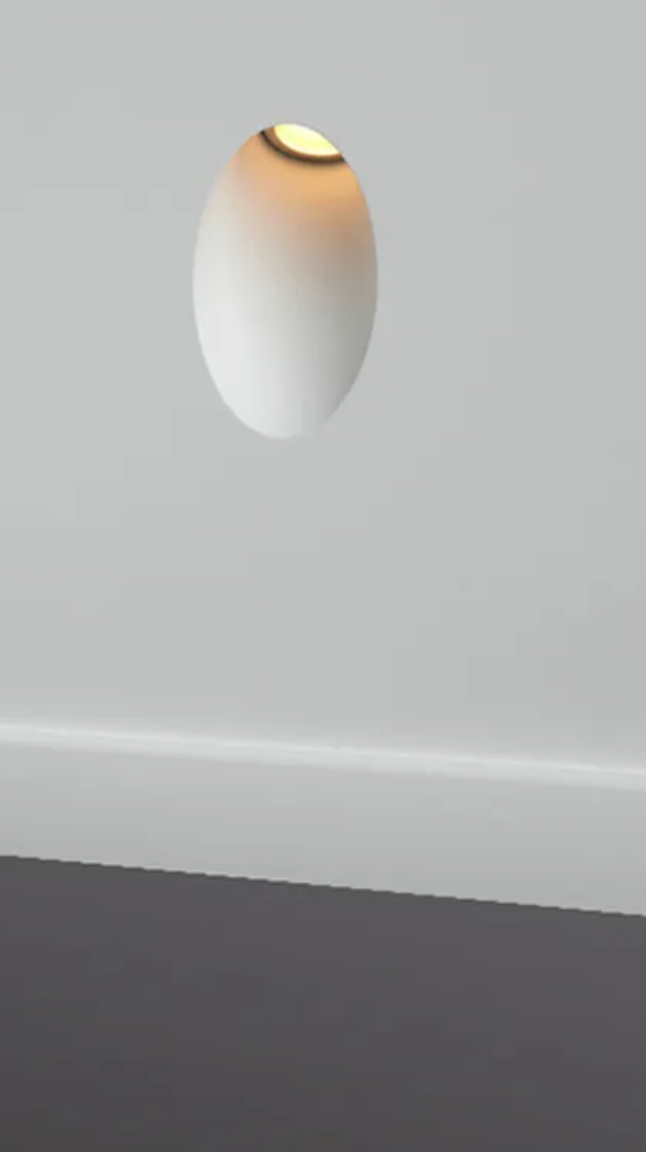 Fira Mini Recessed Trimless Plaster Wall light
