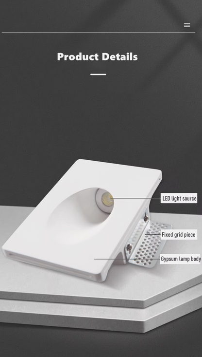 Fira Mini Recessed Trimless Plaster Wall light